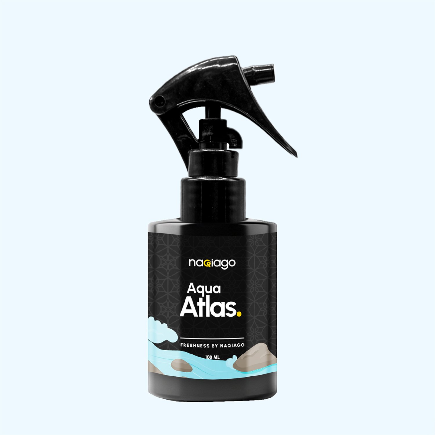 Flacon parfum voiture Aqua Atlas – spray fraîcheur aquatique montagne